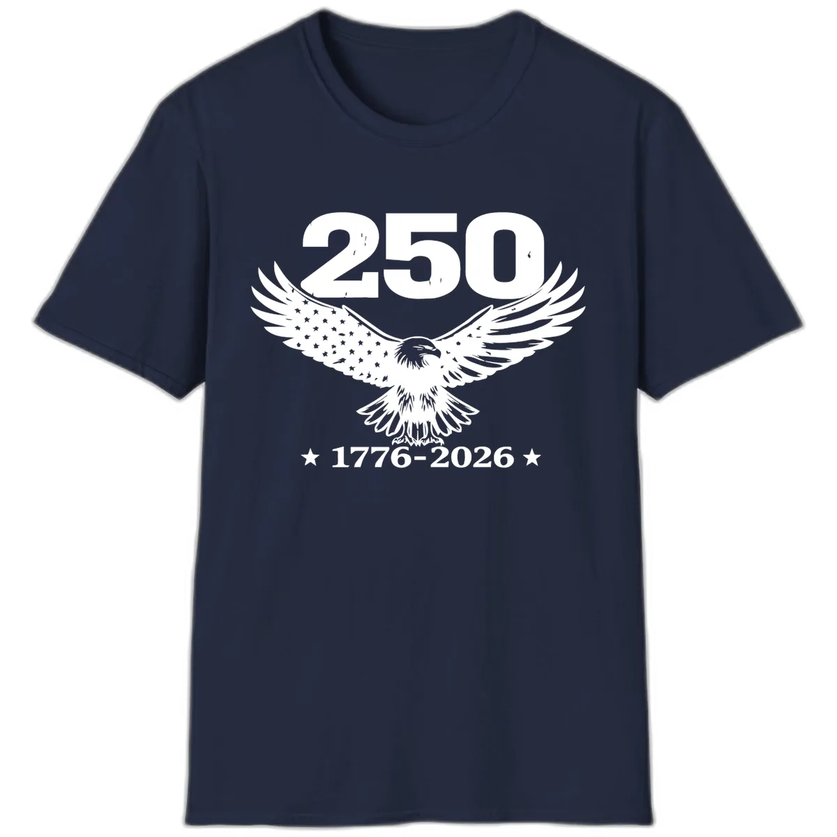 America 250th Anniversary Eagle Design T-Shirt in Navy